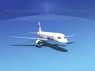Airbus A320 LP Aero Lloyd Low-poly 3D model