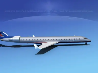 Bombardier CRJ900 United Express 1 3D model