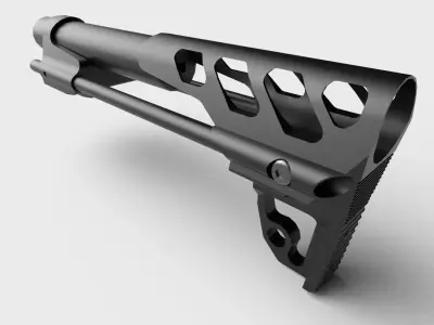 Odin Works Close Quarters PDW Rifle Stock Low-poly 3D model