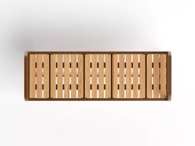 Bayside Straight Bench 3D model