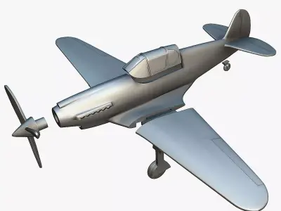 Curtiss XP-46 - 3D Printable Model 3D print model
