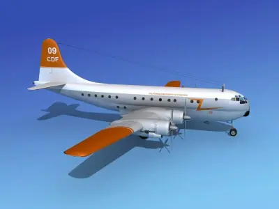 Boeing 377 California Dept of Forestry 3D model