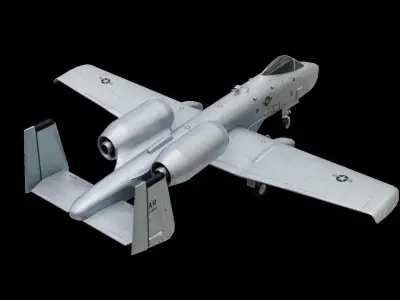 Fairchild Republic A-10 Thunderbolt II Low-poly 3D model