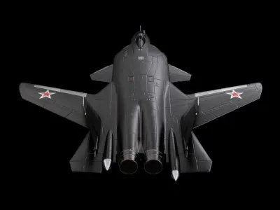 Sukhoi Su-47 Russian Strike Fighter Low-poly 3D model