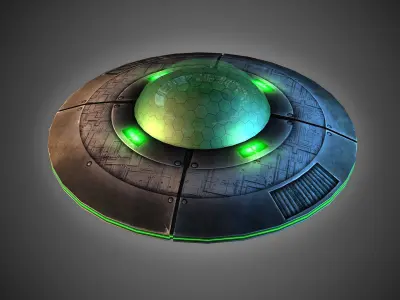 FREE Flying Saucer Free low-poly 3D model