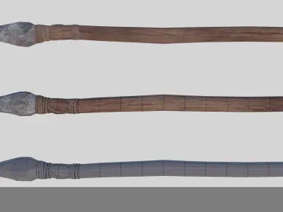 spear three axes Free 3D model