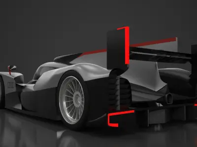 AUDI R18 Free 3D model