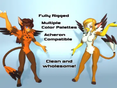 Acheron Gryphon Clean Low-poly 3D model