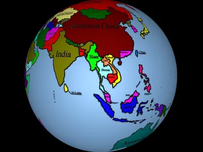 Earth globe of world 3D model