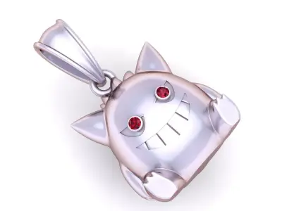  elegant rectangular pendant 3D print model