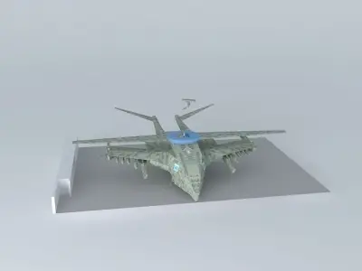 UN task force alpha UAV command unit Peacemaker MK II landed 3D model