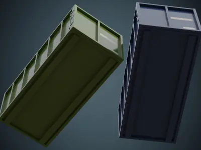 Garbage Container 2A Low-poly 3D model