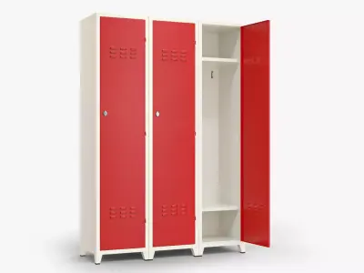 Locker PBR - metal Low-poly 3D model