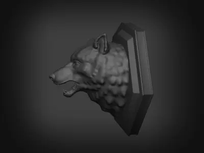 Wolf head Free 3D model