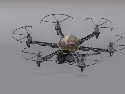 Drone attack - camikaze for blender Low-poly 3D model