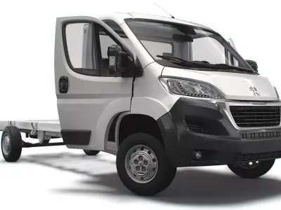 Peugeot Boxer Chassis Truck SCab 4300WB HQInterior 2023 3D model