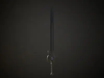 One handed elven sword roblox ready Low-poly 3D model