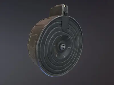 RPK 16 Drum Magazine Low-poly 3D model