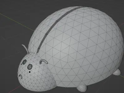 Cute colorado beetle 3D model