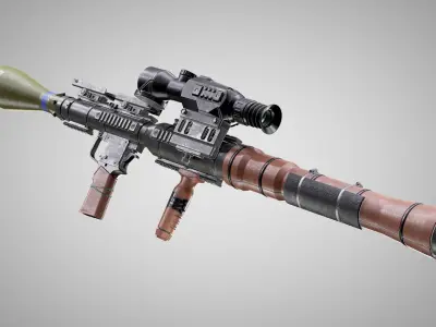 AirTronic Precision Rocket Launcher PSRL FPS Game Ready Weapon Low-poly 3D model