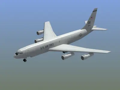 E-8 Joint STARS Low-poly 3D model