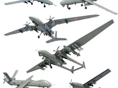 TURKISH UAVs and DRONEs COLLECTION VOL 2 3D model