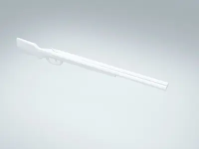 Low Poly Western Shotgun Free low-poly 3D model