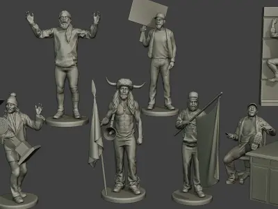 Capitol assault forces 3D print model