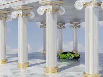 Ancient temple 3D model 3D model