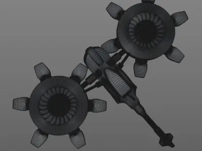 Sci-Fi helicopter 3D model