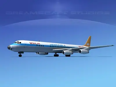 Douglas DC-8-63 Viasa 3D model