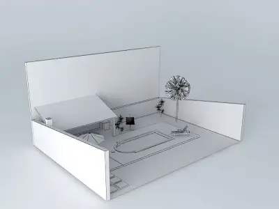 alineorkut house with pool Free 3D model
