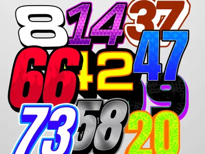 Race car Decals Free 3D model