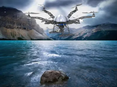 Hexacopter Carbon-Fiber Free 3D model