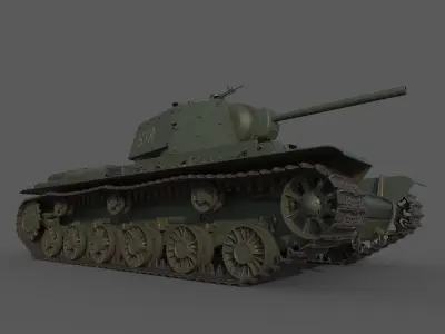 KV 1 with metal screens 3D model