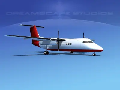 Dehaviland DHC-8 100 Corporate 3 3D model