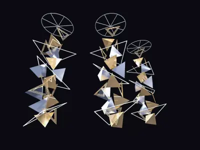 Aerial pendant Low-poly 3D model