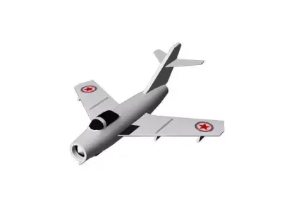 MiG-15 DPR Korea Low-poly 3D model