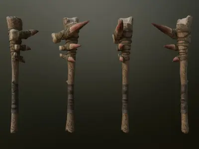 Club Weapon Free low-poly 3D model