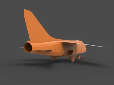 LTV A-7 wooden airplane 3D print model