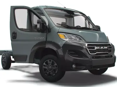 RAM Promaster Chassis Truck SCab 3450WB HQInterior 2023 3D model