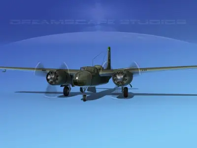 Douglas A-26C Invader V09 USAAF 3D model