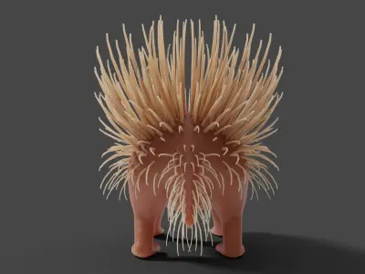 3D Porcupine Sculpture Model 3D model
