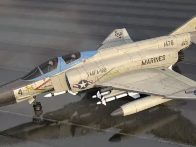 McDonnell Douglas F-4E Phantom 3D model