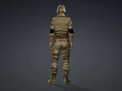 Modern Tactical Soldier 3D Model 3D model