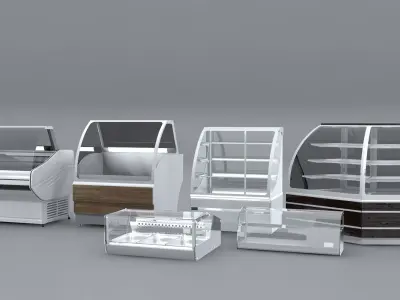 Commercial Food Display counters 3D model