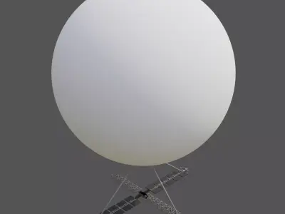 Chinese spy balloon Low-poly 3D model