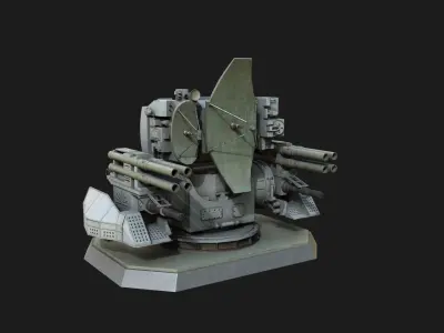 Kashtan CIWS CADS-N-1 SA-N-11 Low-poly 3D model