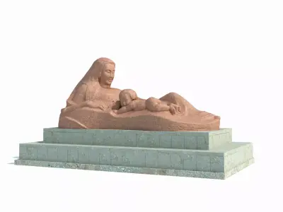 Yellow River Mother Sculpture 3D model