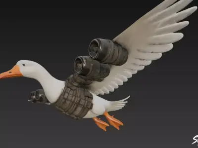 Bombombini Gusini - Italian Brainrot Low-poly 3D model